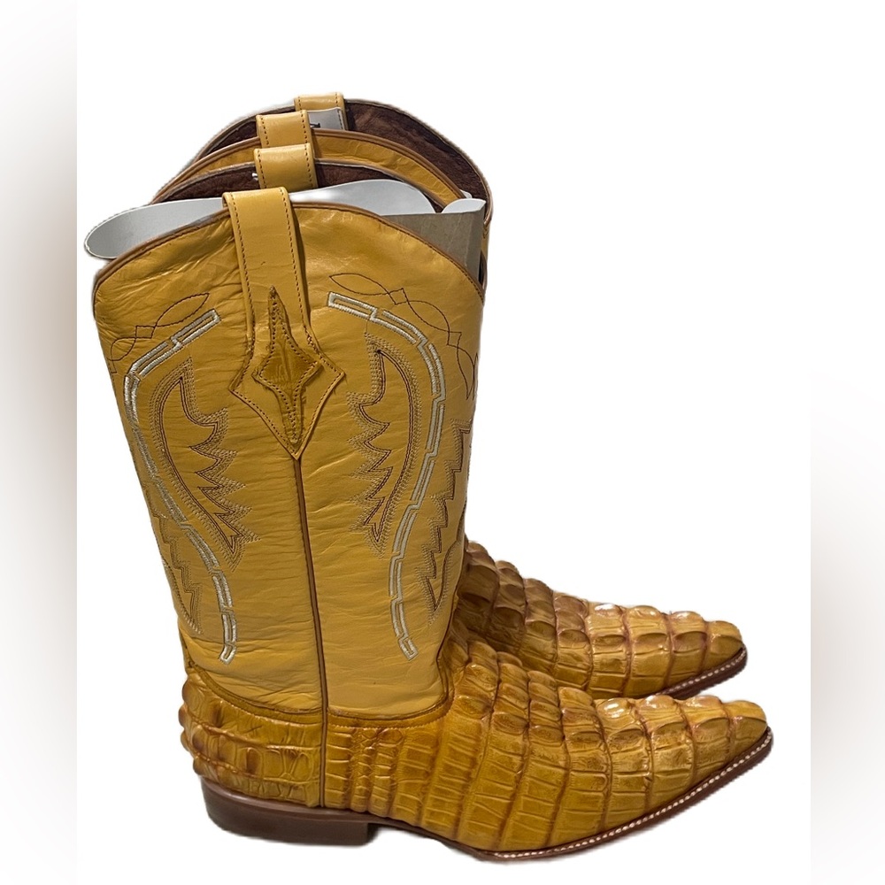 Morales Mens Crocodile Western Boots - Picture 4 of 5